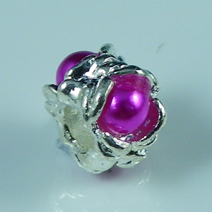 Pandora Bead Imitation Pearl Charms Purple