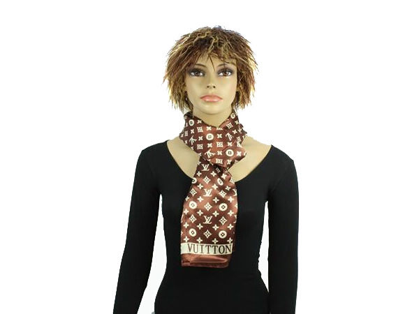 louis vuitton brown scarf