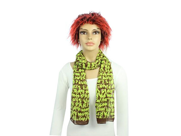 louis vuitton brown springgreen scarf