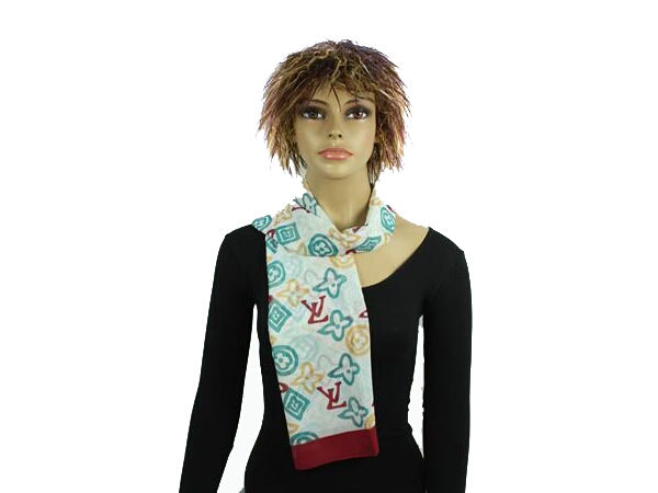 louis vuitton fashion scarf in white