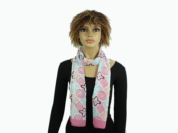 louis vuitton pink skyblue scarf